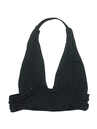 Pre-owned Princess Polly Swimsuit Top Black Solid Pattern Swimwear