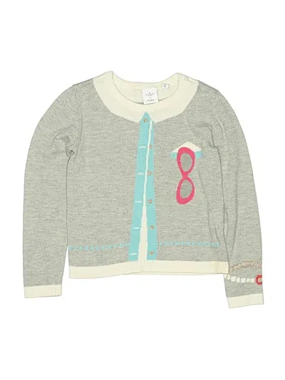 Pre-owned Kate Spade Kids'  New York Cardigan Sweater In Gray