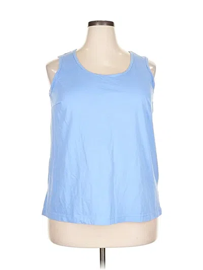 Pre-owned Woman Within Sleeveless T-shirt In Blue