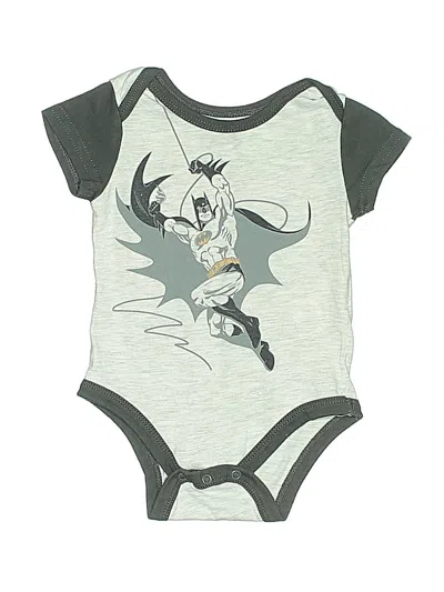 Pre-owned Batman Babies' Short Sleeve Onesie In Gray