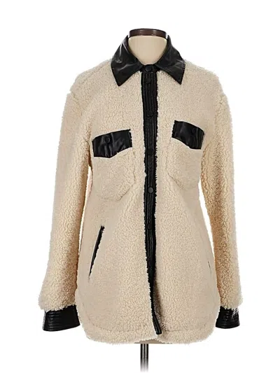 Pre-owned Blanknyc Blank Nyc Faux Fur Jacket In White