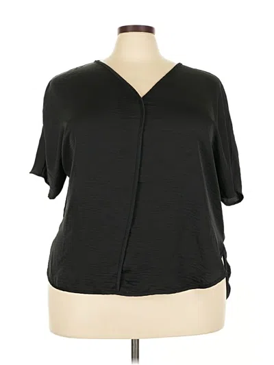 Pre-owned Dkny Jeans Short Sleeve Blouse In Black