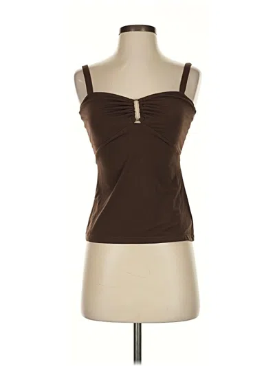 Pre-owned Amour Vert Tank Top Brown Strapless Neckline Tops