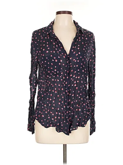 Pre-owned Cloth & Stone Long Sleeve Blouse In Black