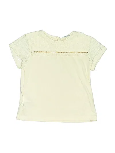 Pre-owned Mayoral Kids' Short Sleeve Top Yellow Crew Neck Tops