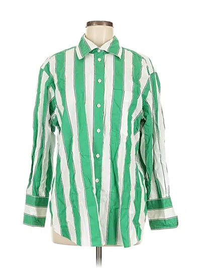 Pre-owned Gap Long Sleeve Button Down Shirt In Green