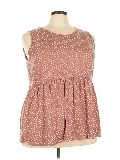 Pre-owned Michelle Mae Sleeveless Blouse In Brown