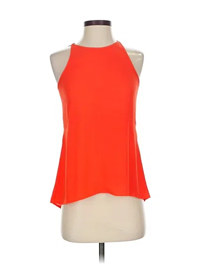 Pre-owned Bcbgmaxazria Sleeveless Top Orange Halter Neckline Tops