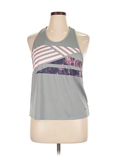 Pre-owned Under Armour Tank Top Gray Halter Neckline Tops