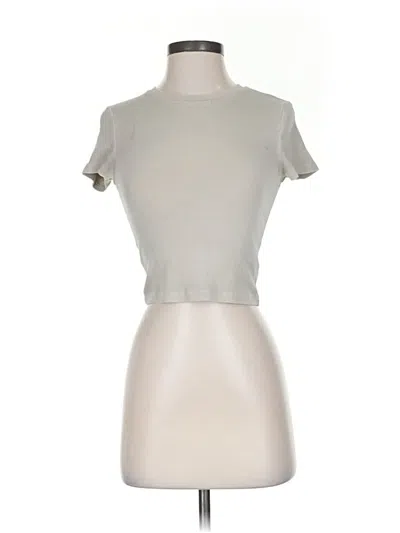 Pre-owned Tna Short Sleeve Turtleneck In Gray