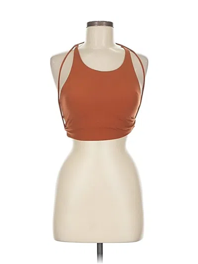 Pre-owned Lorna Jane Active Tank Top Brown Halter Neckline Tops