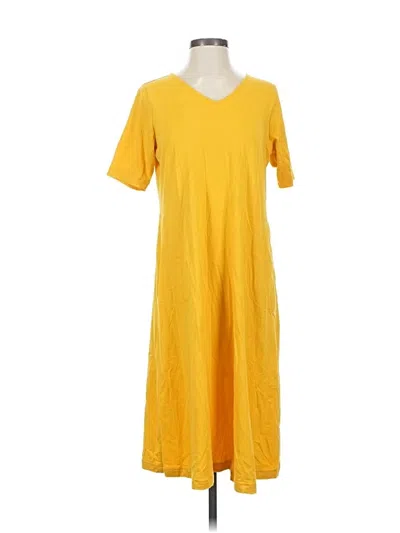 Pre-owned Jjill Casual Dress In Yellow