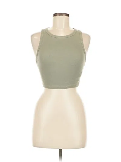 Pre-owned Zara Tank Top Green Halter Neckline Tops