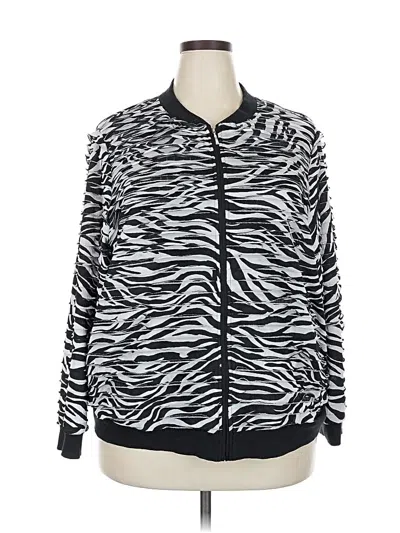 Pre-owned Alfred Dunner Track Jacket In Black