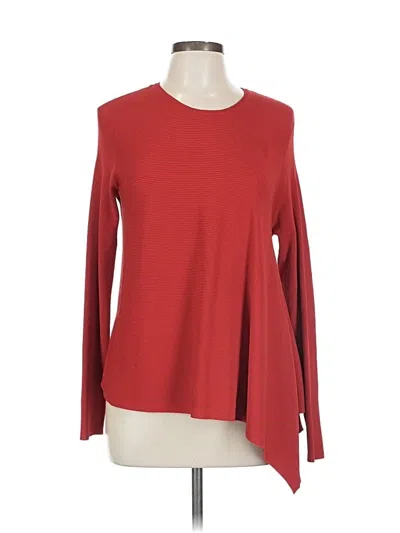 Pre-owned Derek Lam Long Sleeve Top Red Boatneck Tops