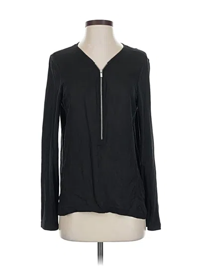 Pre-owned The Kooples Long Sleeve Blouse In Black