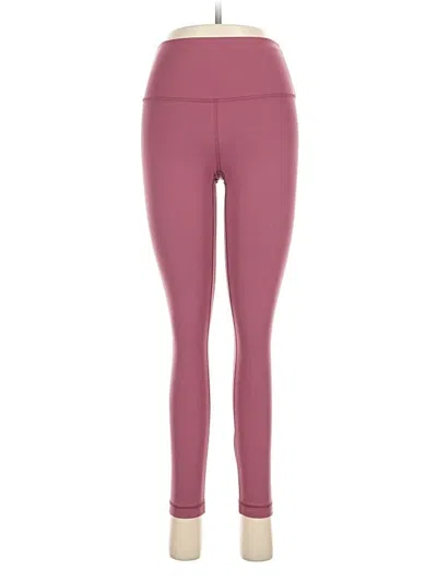 Pre-owned Lululemon Athletica Yoga Pants In Pink