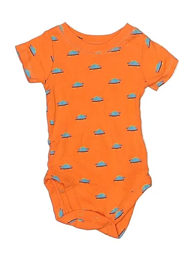 Pre-owned Baby Place Babies' Short Sleeve Onesie In Orange