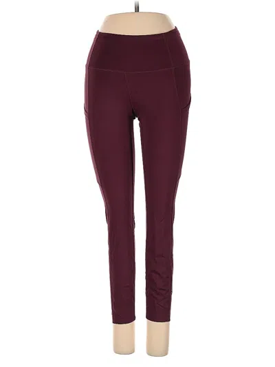 Pre-owned Lululemon Athletica Active Pants In Burgundy