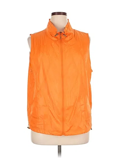Pre-owned Zenergy By Chico's Vest In Orange
