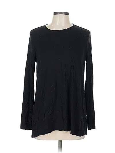 Pre-owned Saks Fifth Avenue Long Sleeve T-shirt In Black