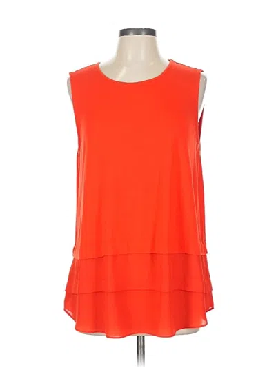 Pre-owned Vince Camuto Sleeveless Top Orange Scoop Neck Tops