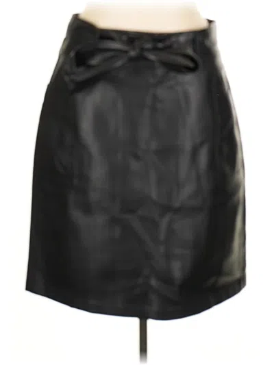 Pre-owned Bagatelle Faux Leather Skirt In Black