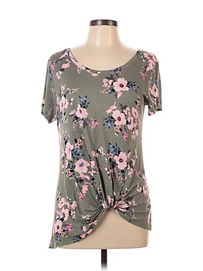 Pre-owned Nine Britton Short Sleeve Top Green Sweetheart Neckline Tops