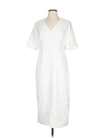 Pre-owned Ann Taylor Casual Dress In White