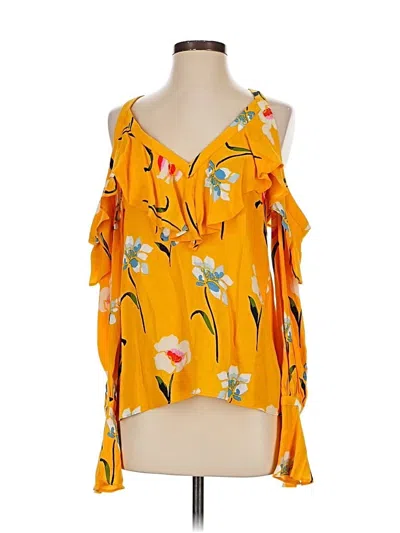 Pre-owned L'academie Los Angeles Sleeveless Blouse In Yellow