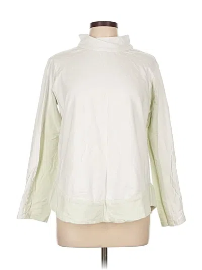 Pre-owned Sail To Sable Long Sleeve Turtleneck In White