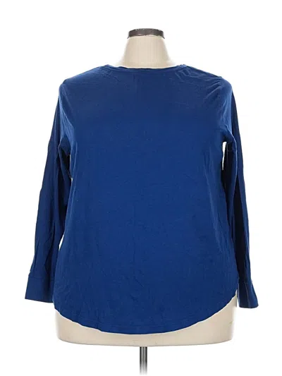 Pre-owned Terra & Sky 3/4 Sleeve T-shirt In Blue