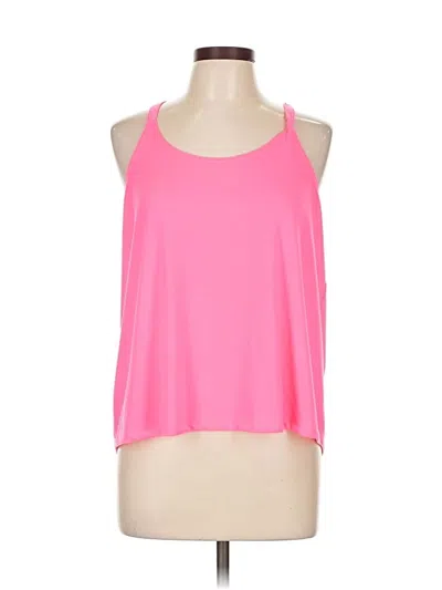 Pre-owned Under Armour Tank Top Pink Halter Neckline Tops