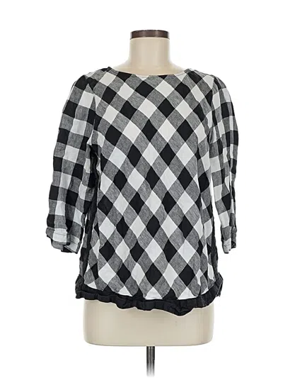 Pre-owned Jjill 3/4 Sleeve T-shirt In Black