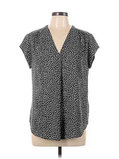 Pre-owned Fun2fun Short Sleeve Blouse In Black