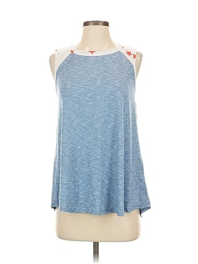 Pre-owned Hailey & Co Sleeveless Top Blue Halter Neckline Tops