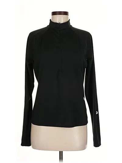 Pre-owned Reebok Long Sleeve Top Black Turtleneck Tops