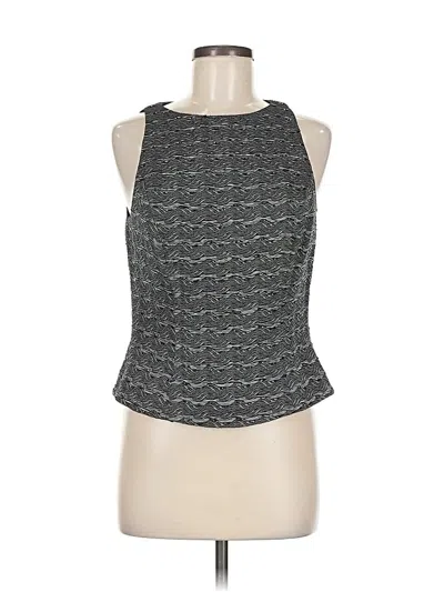 Pre-owned Carmen Marc Valvo Sleeveless Blouse In Gray