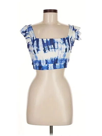 Pre-owned Quiz Tank Top Blue Strapless Neckline Tops