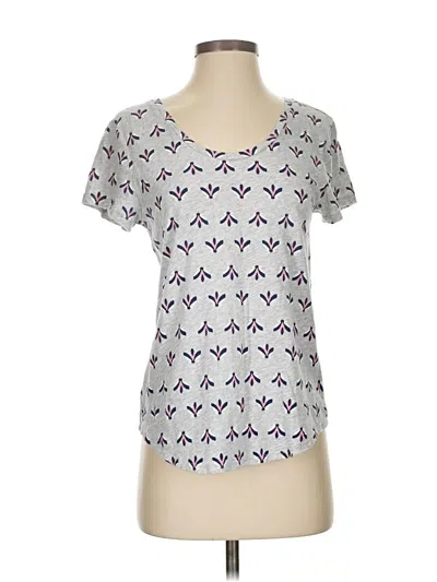 Pre-owned Ann Taylor Loft Short Sleeve T-shirt In Gray