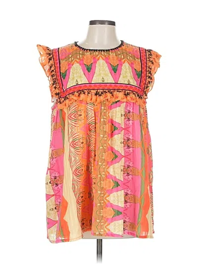 Pre-owned Siddhartha Bansal Sleeveless Blouse In Orange