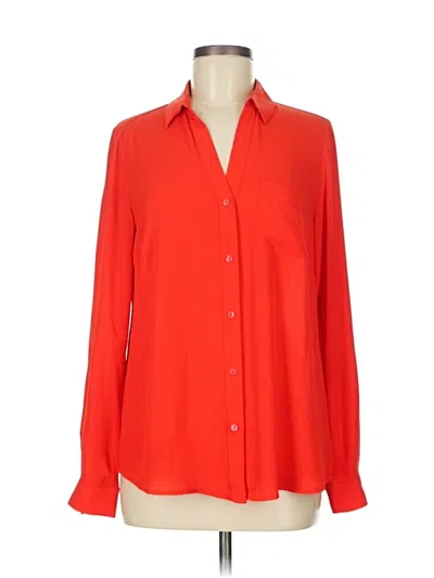 Pre-owned The Limited Long Sleeve Blouse In Orange