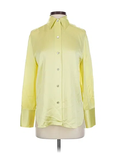 Pre-owned Vince Long Sleeve Blouse In Yellow
