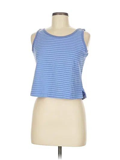 Pre-owned Cutter & Buck Tank Top Blue Strapless Neckline Tops