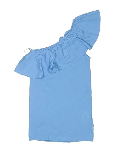 Pre-owned Molo Kids' Sleeveless Top Blue One Shoulder Neckline Tops