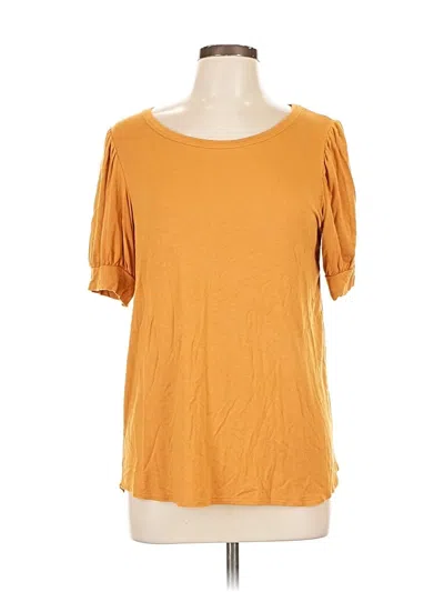 Pre-owned Shop Basic Usa 3/4 Sleeve T-shirt In Orange