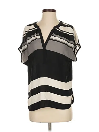 Pre-owned Banana Republic Short Sleeve Blouse In Black
