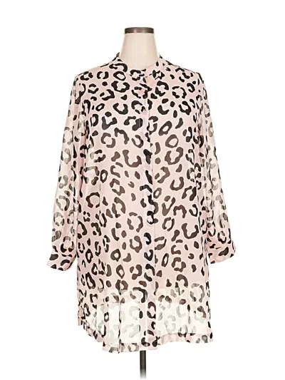 Pre-owned Jessica London 3/4 Sleeve Blouse In White