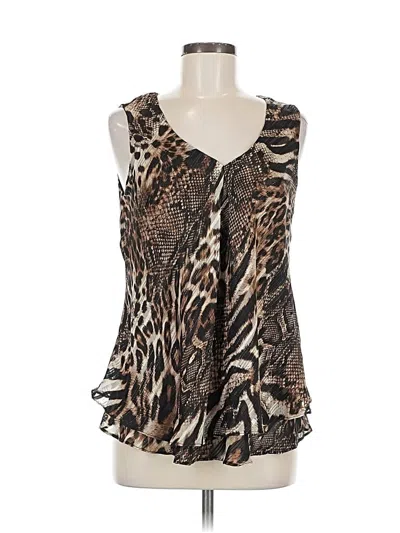 Pre-owned Frank Lyman Design Sleeveless Blouse In Brown