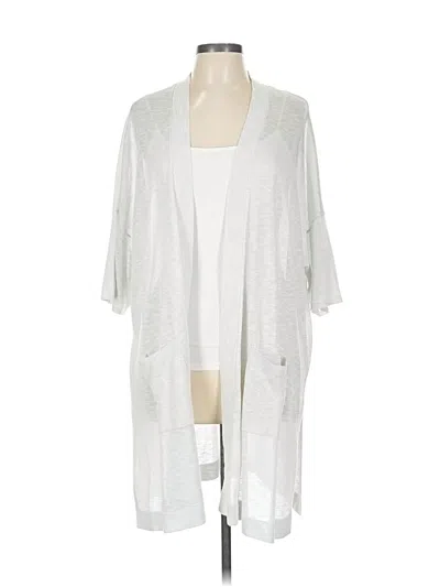 Pre-owned Chico's Cardigan Sweater In Silver